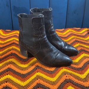 ASOS Faux Snake Booties